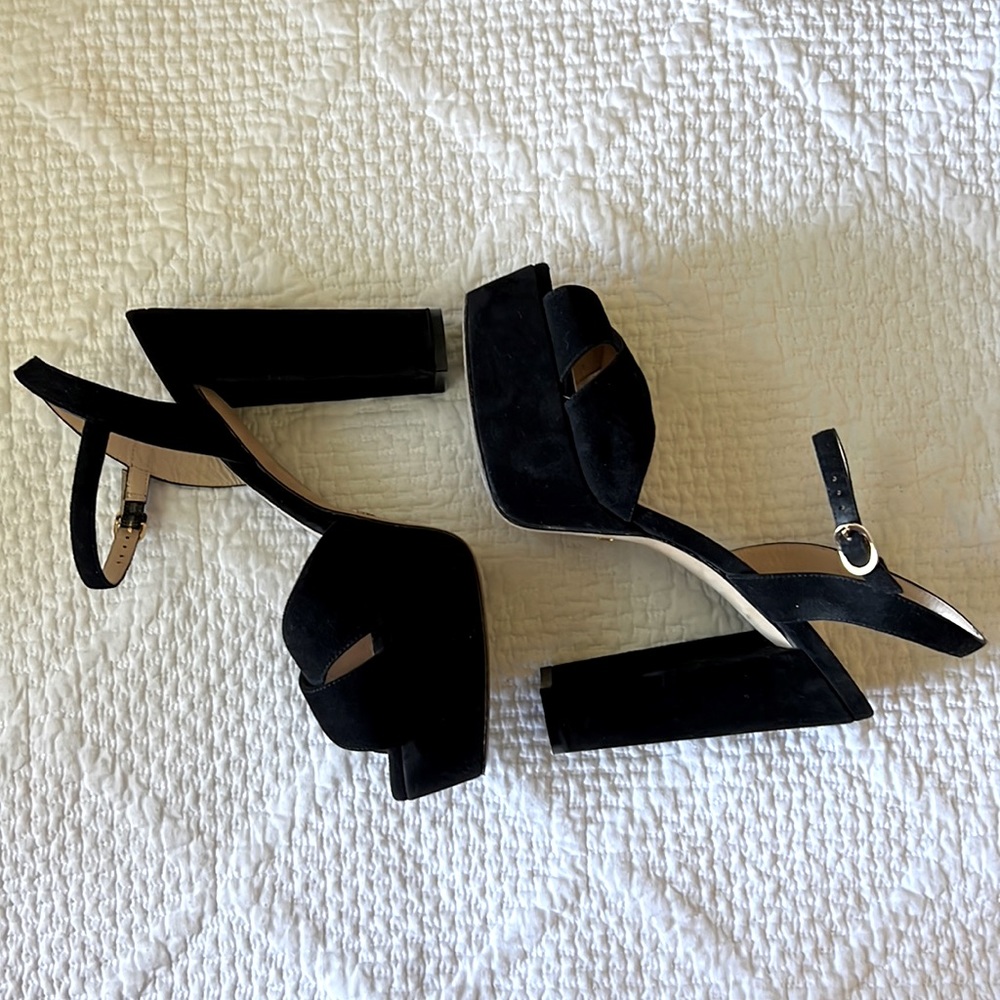 Stuarts famous platforms in black velvet